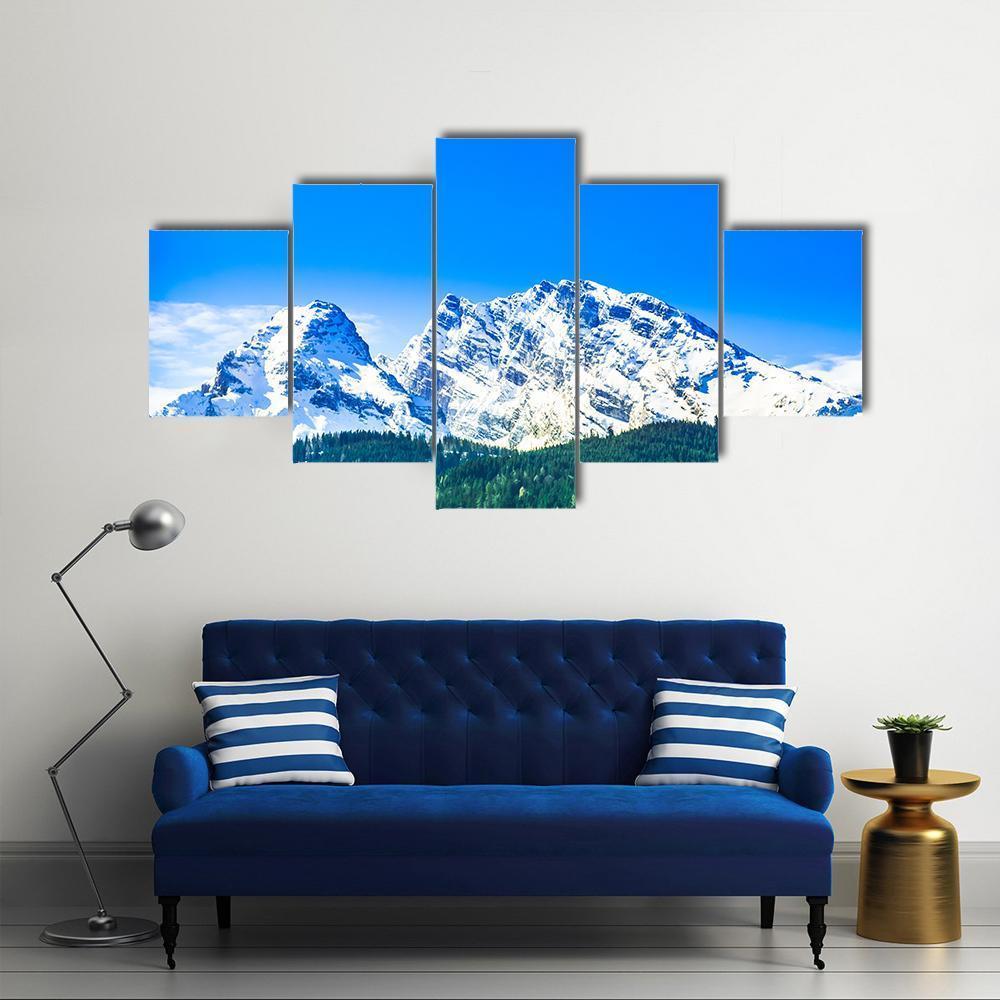 View On Watzmann Mountain Canvas Wall Art-5 Star-Gallery Wrap-62" x 32"-Tiaracle