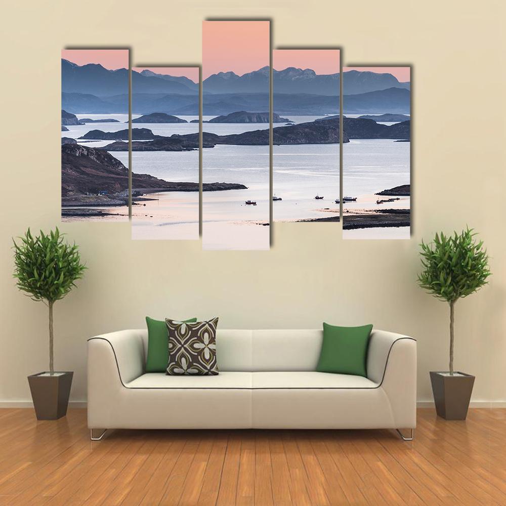 View Over Summer Isles Canvas Wall Art-5 Pop-Gallery Wrap-47" x 32"-Tiaracle