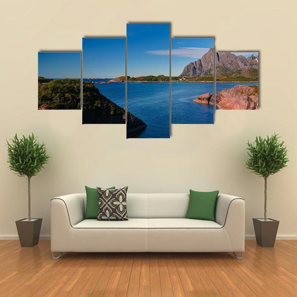 Orsvagvaer Village Canvas Wall Art-5 Star-Gallery Wrap-62" x 32"-Tiaracle