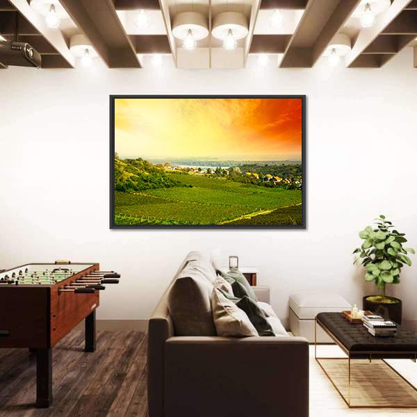View To Vineyard In Serbia Panoramic Canvas Wall Art-1 Piece-36" x 12"-Tiaracle