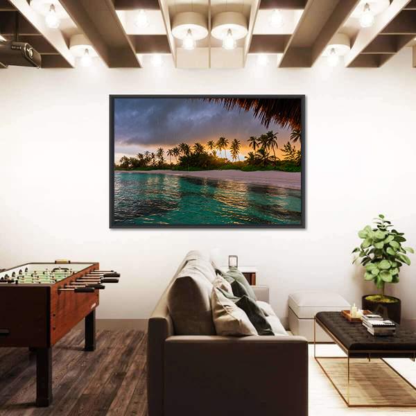 View Toward Tropical Beach Panoramic Canvas Wall Art-1 Piece-36" x 12"-Tiaracle