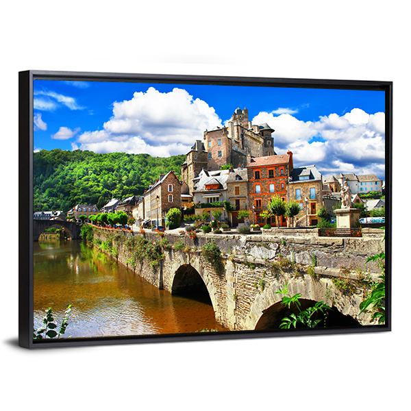 Village Of France Canvas Wall Art-3 Horizontal-Gallery Wrap-25" x 16"-Tiaracle