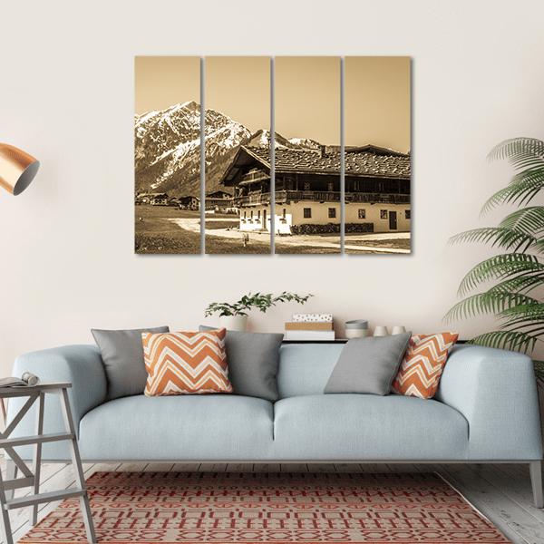 Village Pertisau In Austria Canvas Wall Art-4 Horizontal-Gallery Wrap-34" x 24"-Tiaracle