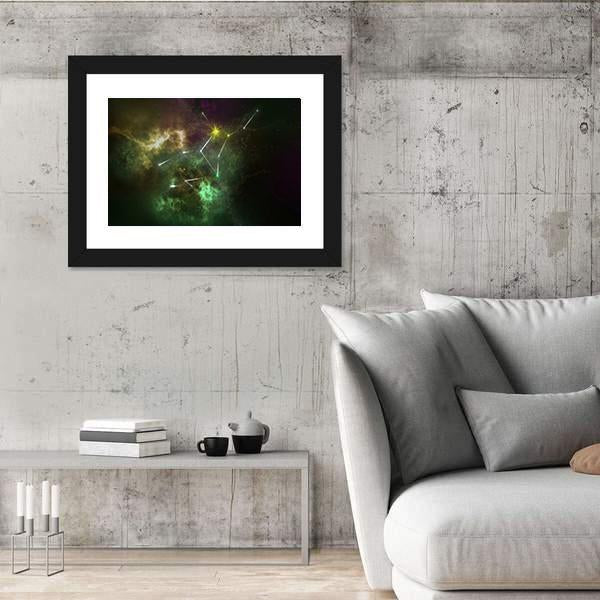 Virgo Constellation Canvas Wall Art-3 Horizontal-Gallery Wrap-25" x 16"-Tiaracle
