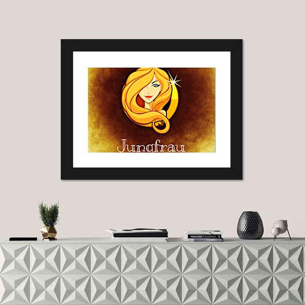 Virgo Horoscope Canvas Wall Art-1 Piece-Framed Print-20" x 16"-Tiaracle