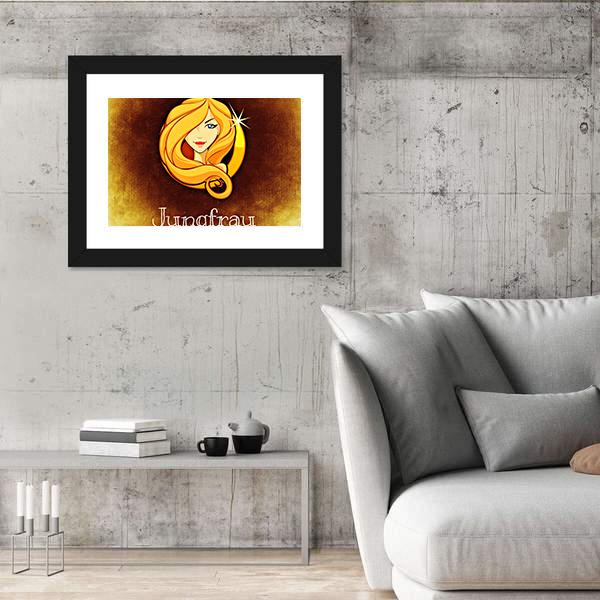 Virgo Horoscope Canvas Wall Art-3 Horizontal-Gallery Wrap-25" x 16"-Tiaracle