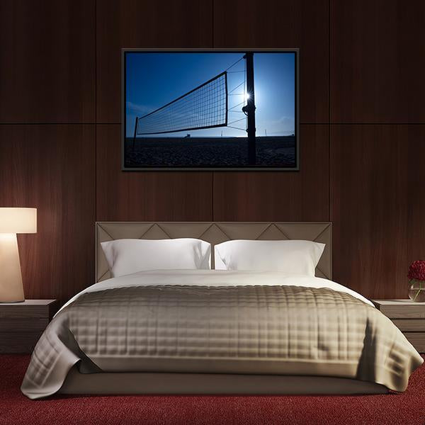 Volleyball Net On Beach Canvas Wall Art-5 Horizontal-Gallery Wrap-22" x 12"-Tiaracle