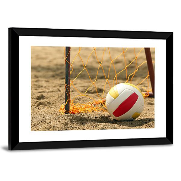 Volleyball On Beach Canvas Wall Art-5 Horizontal-Gallery Wrap-22" x 12"-Tiaracle