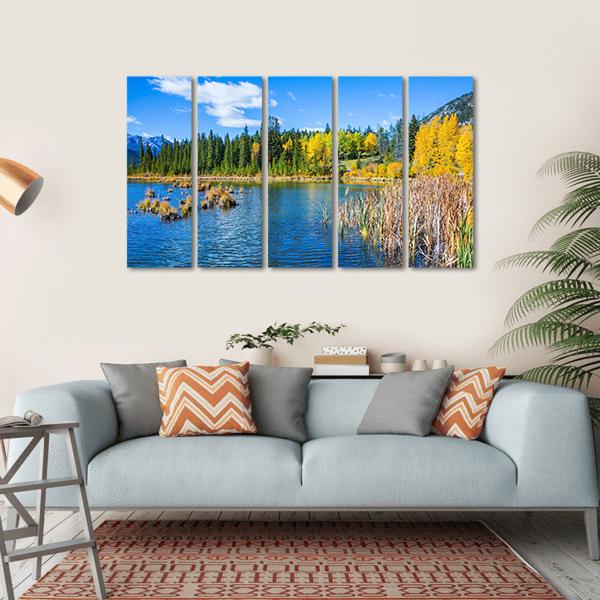 Warm Summer On The Lake Vermillon Canvas Wall Art-5 Horizontal-Gallery Wrap-22" x 12"-Tiaracle