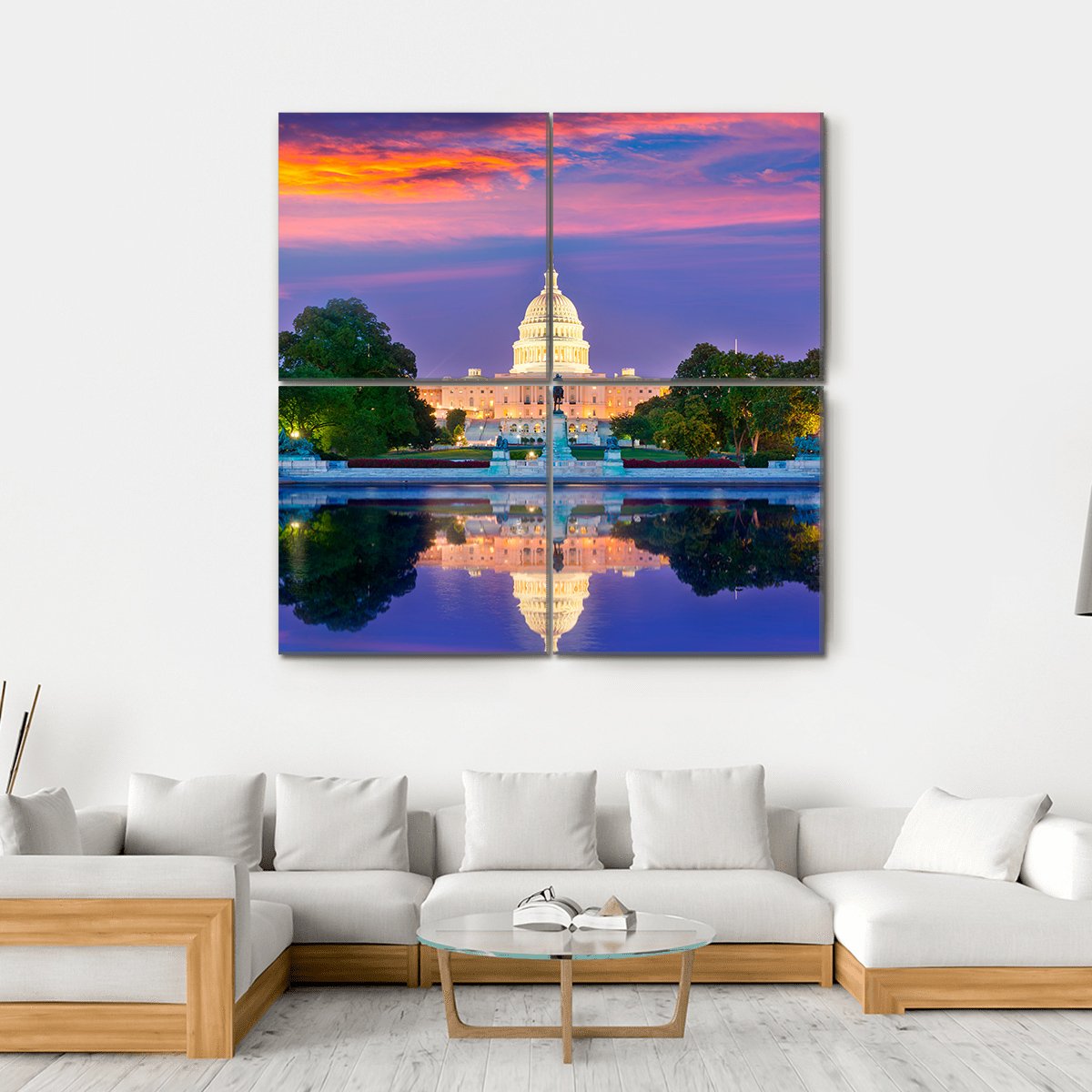 Washington DC Canvas Wall Art-5 Horizontal-Gallery Wrap-22" x 12"-Tiaracle
