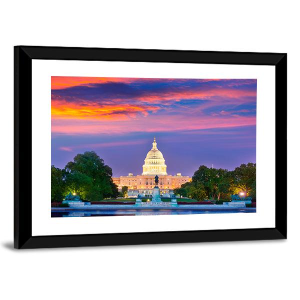 Washington DC Canvas Wall Art-3 Horizontal-Gallery Wrap-25" x 16"-Tiaracle