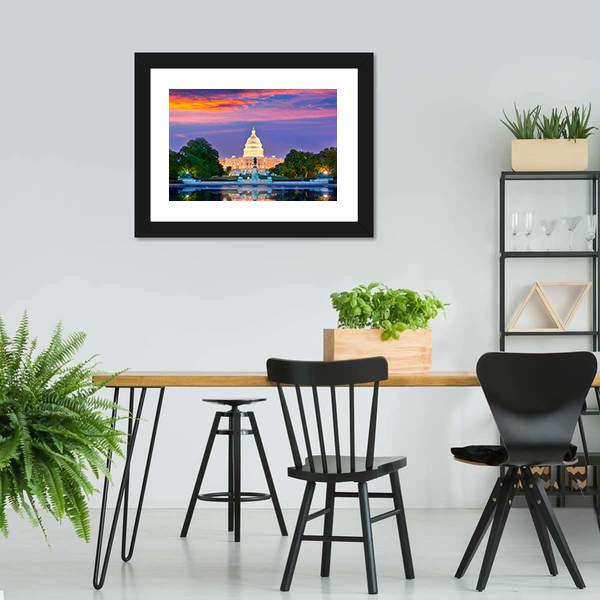 Washington DC Canvas Wall Art-3 Horizontal-Gallery Wrap-25" x 16"-Tiaracle