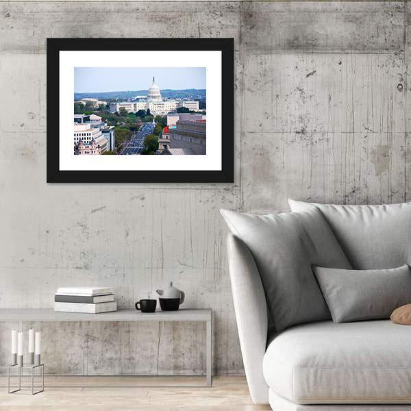 Washington DC View Canvas Wall Art-3 Horizontal-Gallery Wrap-25" x 16"-Tiaracle
