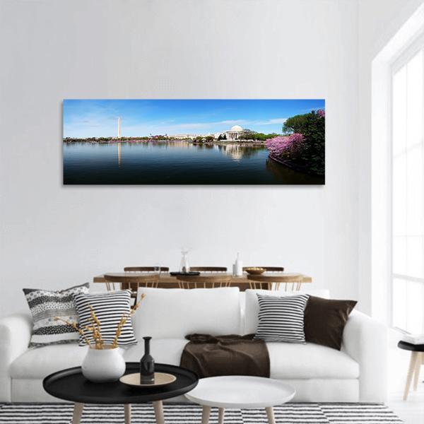 Washington Monument Panoramic Canvas Wall Art-1 Piece-36" x 12"-Tiaracle