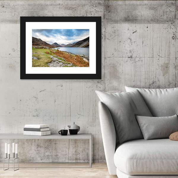 Wastwater In The Lake District Canvas Wall Art-3 Horizontal-Gallery Wrap-25" x 16"-Tiaracle