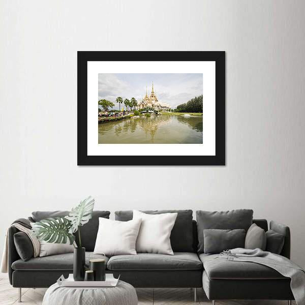 Wat Non Kum Temple In Thailand Panoramic Canvas Wall Art-1 Piece-36" x 12"-Tiaracle