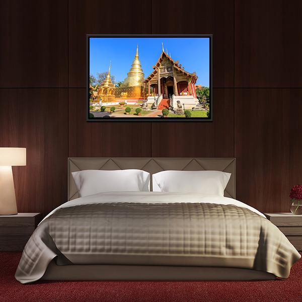 Wat Phra Singh Woramahawihan Canvas Wall Art-3 Horizontal-Gallery Wrap-25" x 16"-Tiaracle
