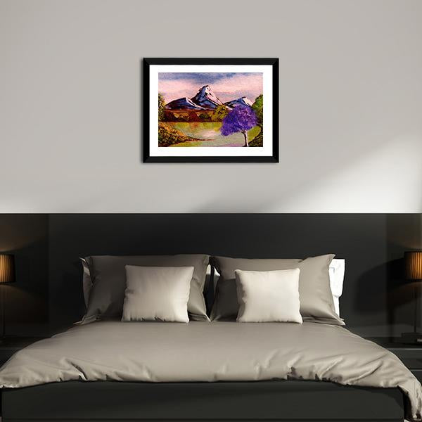 Watercolor Sketch Of Mountains Canvas Wall Art-3 Horizontal-Gallery Wrap-25" x 16"-Tiaracle