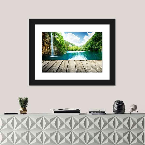 Waterfall In Deep Forest Of Croatia Vertical Canvas Wall Art-3 Vertical-Gallery Wrap-12" x 25"-Tiaracle