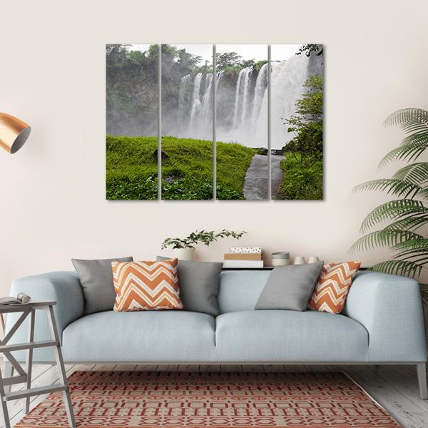 Waterfall Of Eyipantla In Mexico Canvas Wall Art-4 Horizontal-Gallery Wrap-34" x 24"-Tiaracle