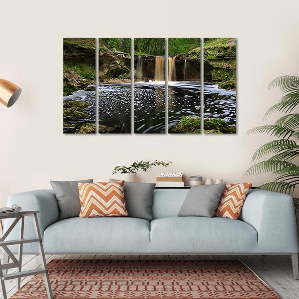 Waterfalls Along Falling Creek In Florida Canvas Wall Art-5 Horizontal-Gallery Wrap-22" x 12"-Tiaracle