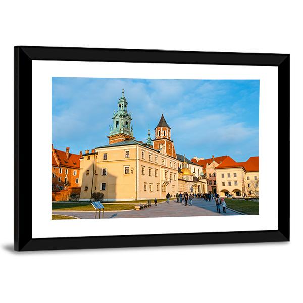 Wawel Castle In Krakow Canvas Wall Art-3 Horizontal-Gallery Wrap-25" x 16"-Tiaracle