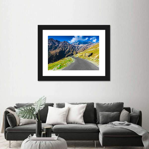 Way To Himalaya From The Road Canvas Wall Art-5 Horizontal-Gallery Wrap-22" x 12"-Tiaracle