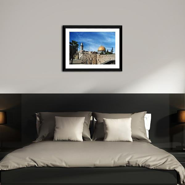 Western Wall In Jerusalem Panoramic Canvas Wall Art-1 Piece-36" x 12"-Tiaracle