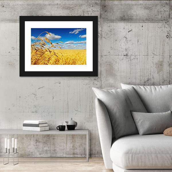Wheat Field Panoramic Canvas Wall Art-1 Piece-36" x 12"-Tiaracle