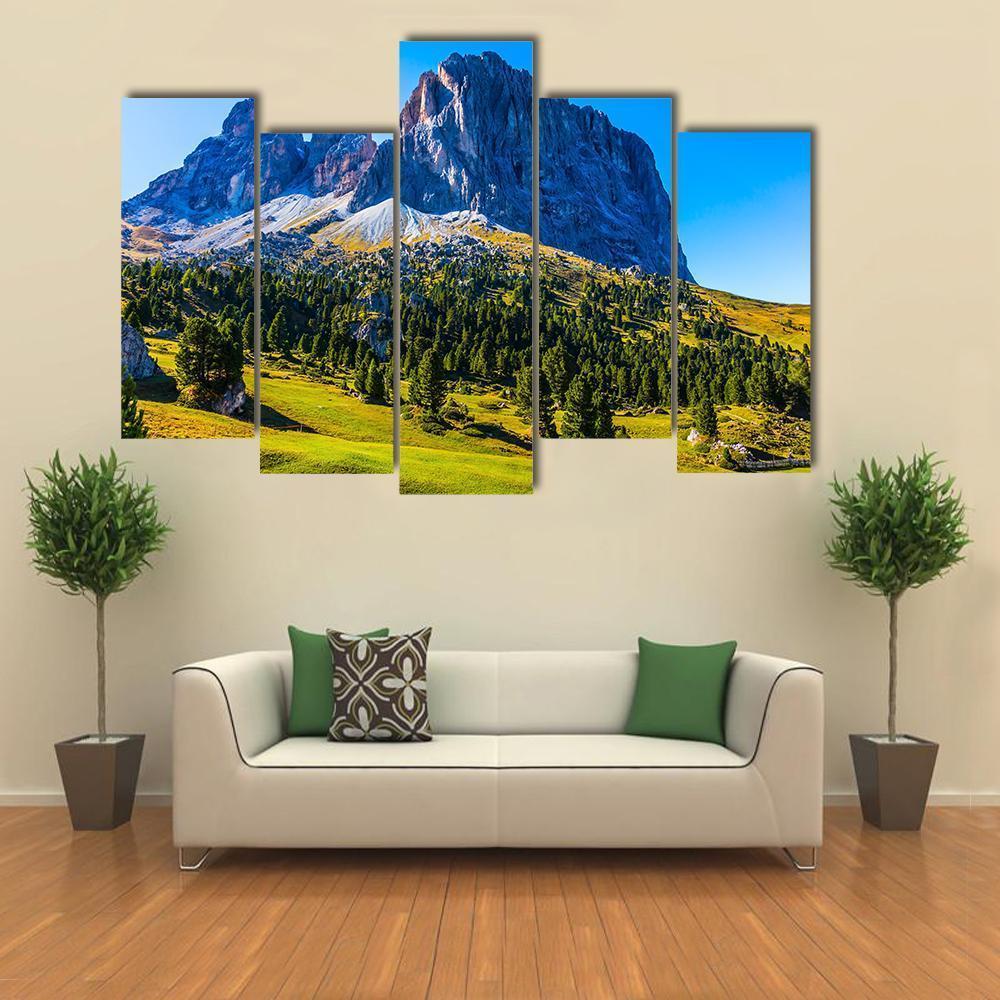White And Gray Rocks In Morning Sun Canvas Wall Art-5 Pop-Gallery Wrap-47" x 32"-Tiaracle