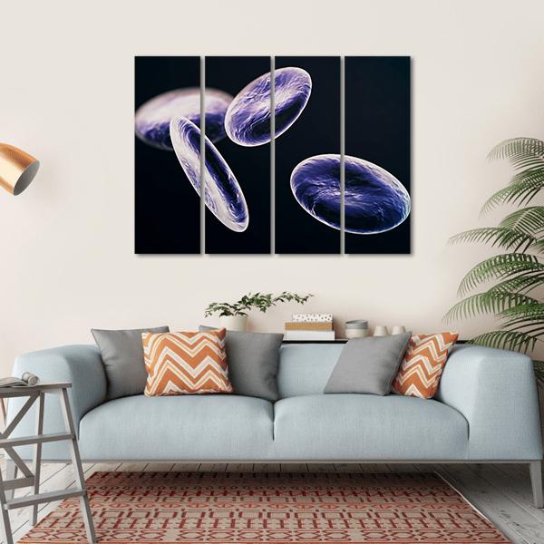 White Blood Cells Canvas Wall Art-4 Horizontal-Gallery Wrap-34" x 24"-Tiaracle