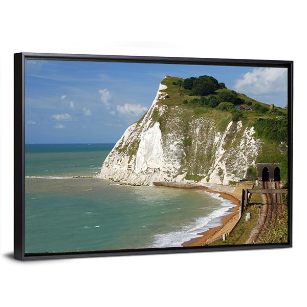 White Cliffs Near Dover Canvas Wall Art-3 Horizontal-Gallery Wrap-25" x 16"-Tiaracle