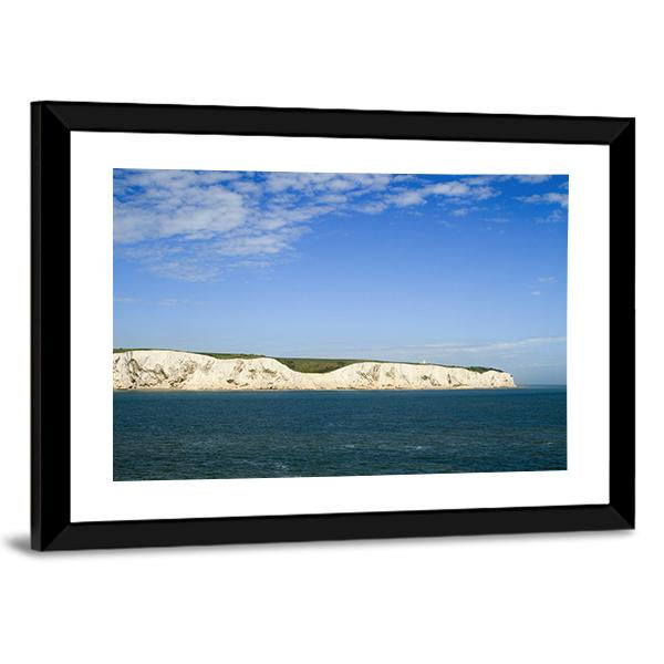 White Cliffs Of Dover In Kent From The Sea Canvas Wall Art-3 Horizontal-Gallery Wrap-25" x 16"-Tiaracle