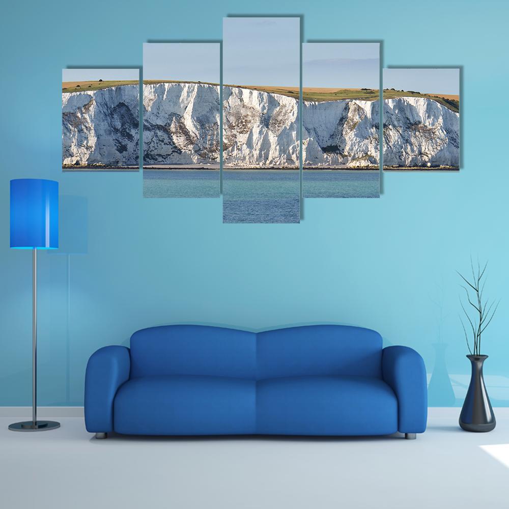White Cliffs Of Dover Canvas Wall Art-5 Star-Gallery Wrap-62" x 32"-Tiaracle