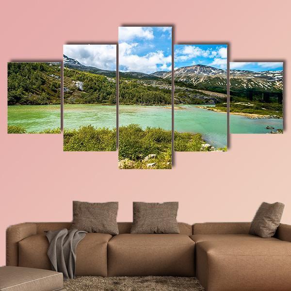 White Pass Mountains In British Columbia Canvas Wall Art-5 Star-Gallery Wrap-62" x 32"-Tiaracle