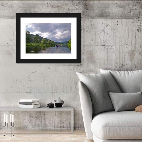 White River Rafting In Southern Urals Canvas Wall Art-3 Horizontal-Gallery Wrap-25" x 16"-Tiaracle