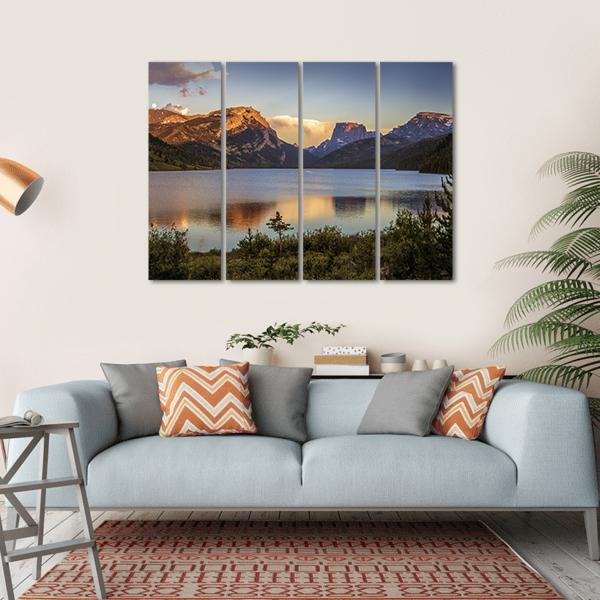 White Rock Mountains Above The Green River Lakes Canvas Wall Art-4 Horizontal-Gallery Wrap-34" x 24"-Tiaracle