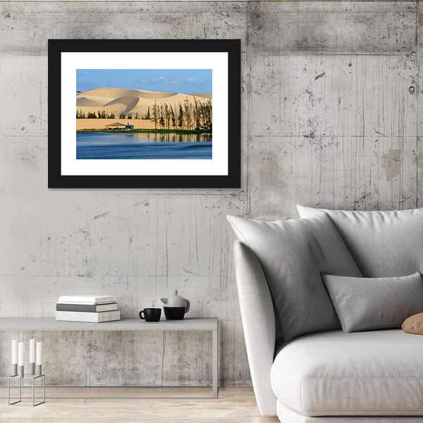 White Sand Dune In Mui Ne Vietnam Panoramic Canvas Wall Art-1 Piece-36" x 12"-Tiaracle