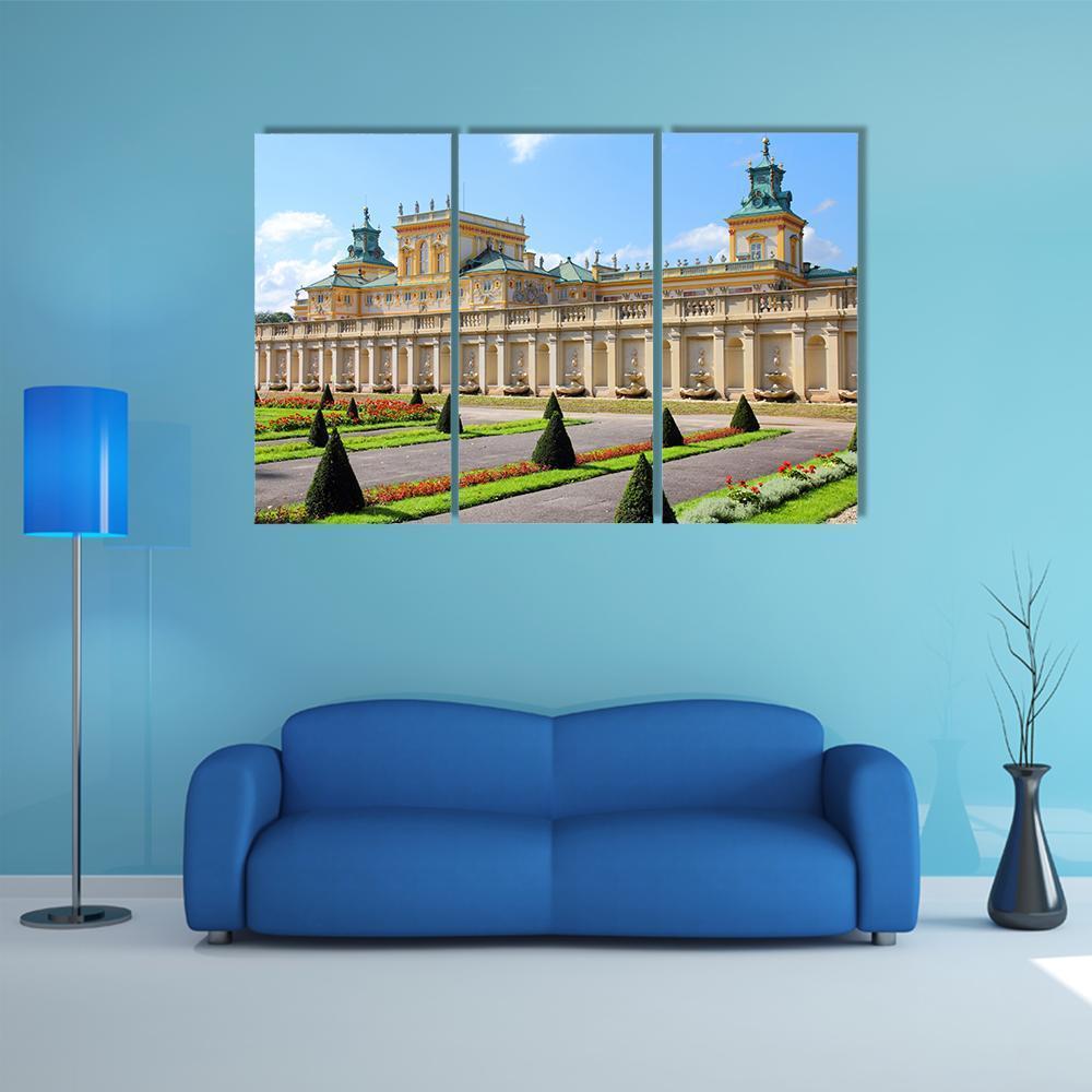 Wilanow Palace & Gardens Canvas Wall Art-3 Horizontal-Gallery Wrap-37" x 24"-Tiaracle