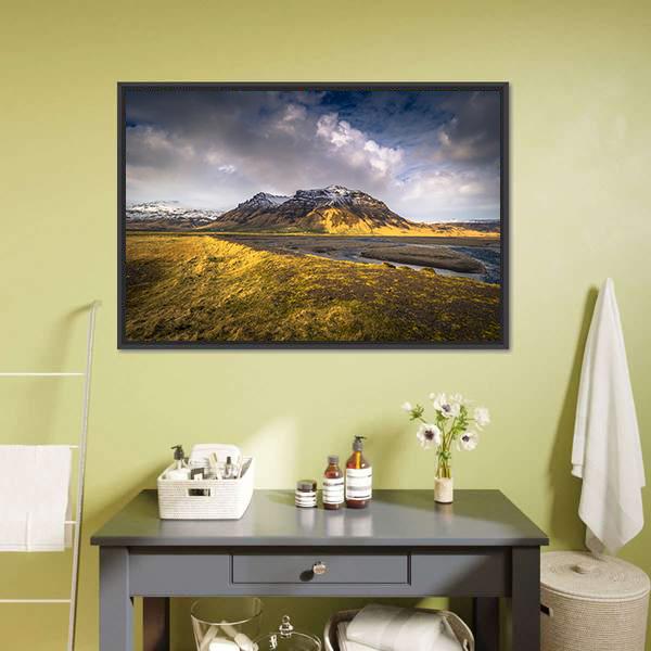 Wild Landscape Iceland Panoramic Canvas Wall Art-1 Piece-36" x 12"-Tiaracle
