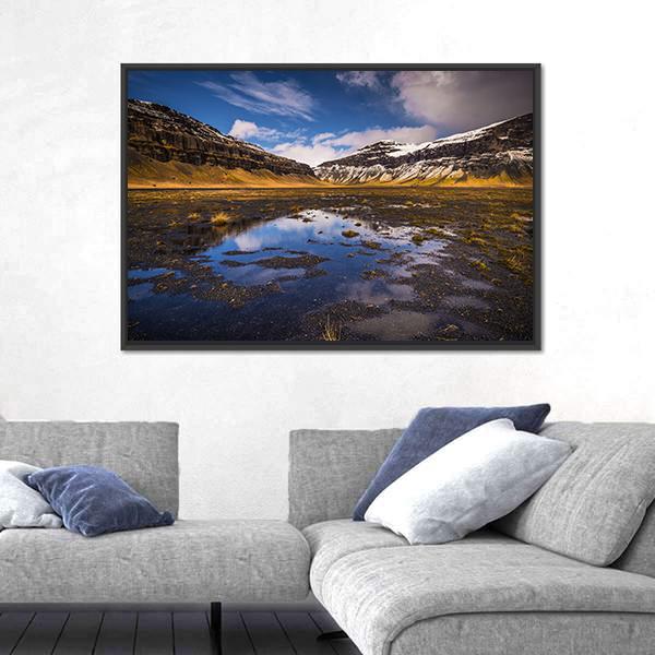 Wild Landscape Of Iceland Canvas Wall Art-3 Horizontal-Gallery Wrap-25" x 16"-Tiaracle