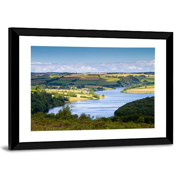 Wimbleball Lake In England Panoramic Canvas Wall Art-1 Piece-36" x 12"-Tiaracle