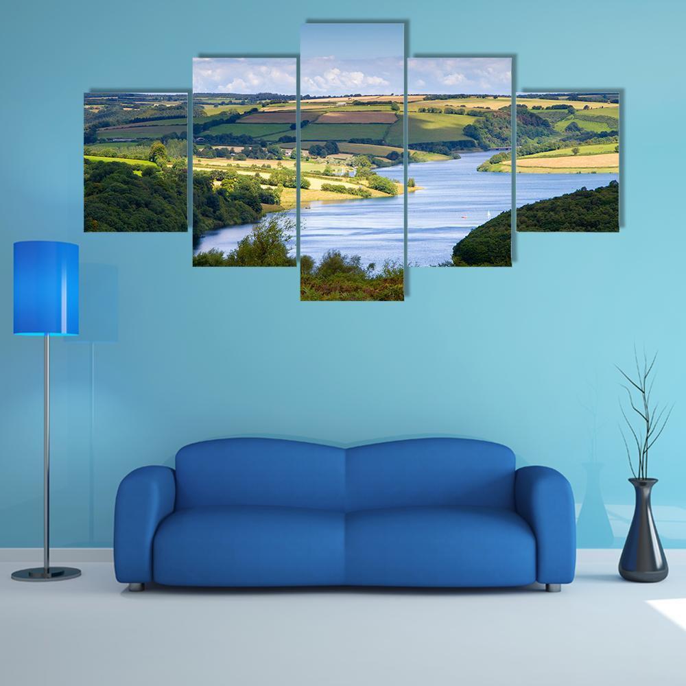Wimbleball Lake Canvas Wall Art-5 Star-Gallery Wrap-62" x 32"-Tiaracle