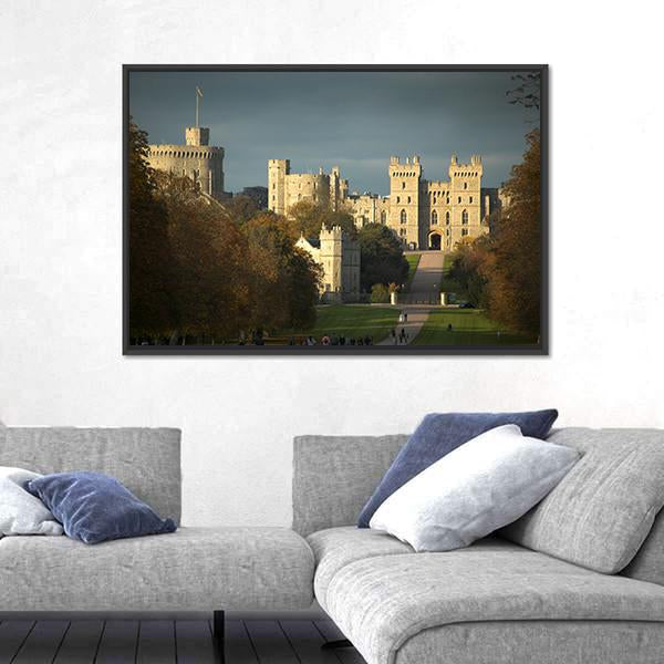 Windsor Castle Canvas Wall Art-5 Horizontal-Gallery Wrap-22" x 12"-Tiaracle