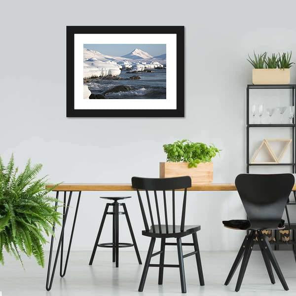 Winter Arctic Landscape Canvas Wall Art-3 Horizontal-Gallery Wrap-25" x 16"-Tiaracle
