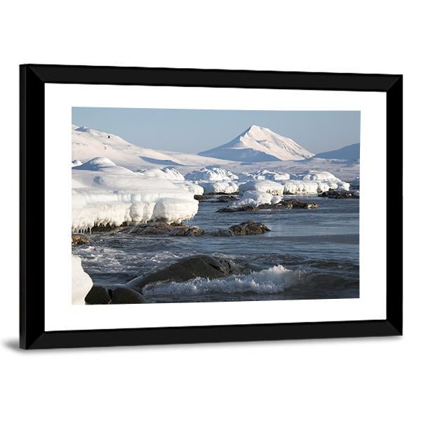 Winter Arctic Landscape Panoramic Canvas Wall Art-1 Piece-36" x 12"-Tiaracle