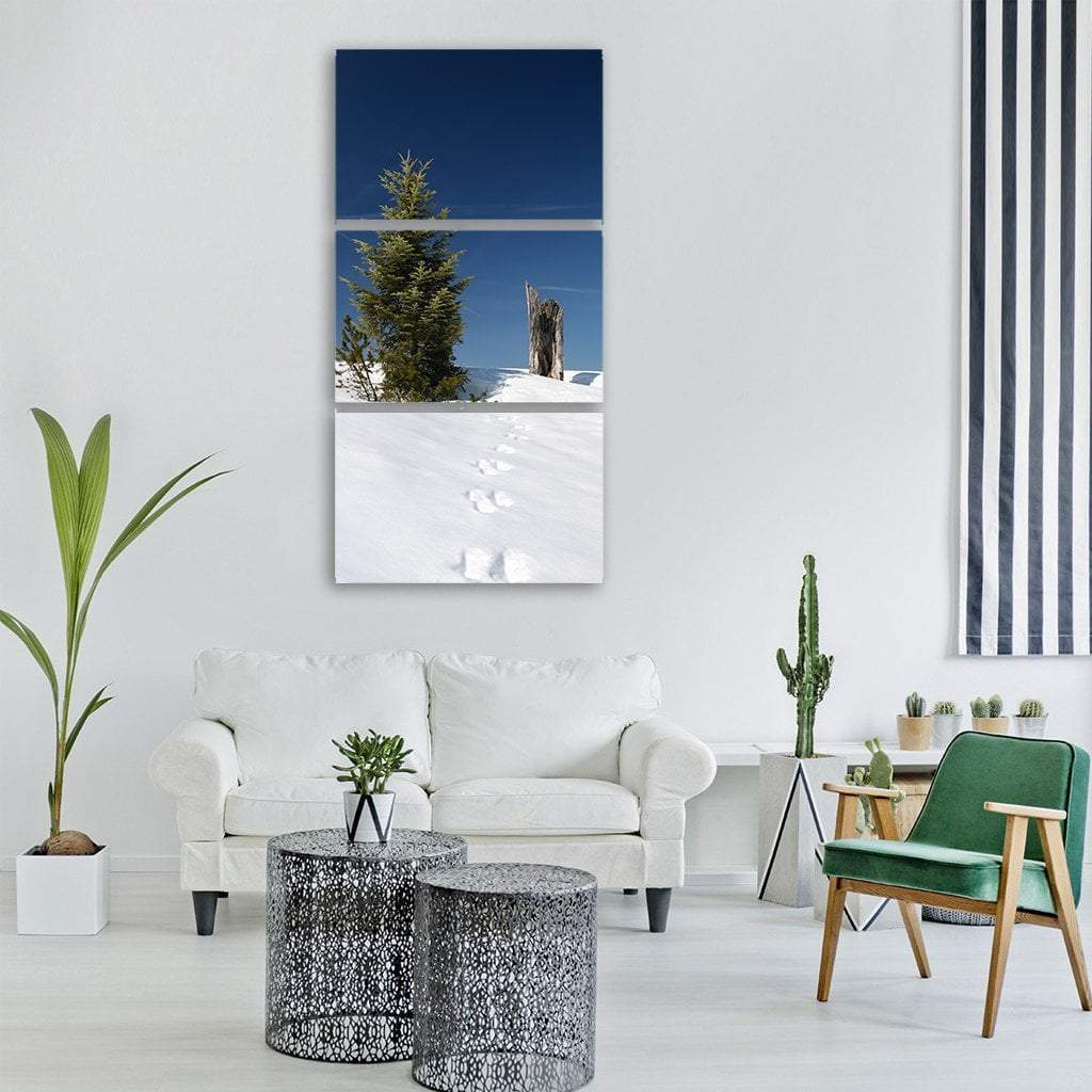 Winter Dream Vertical Canvas Wall Art-3 Vertical-Gallery Wrap-12" x 25"-Tiaracle