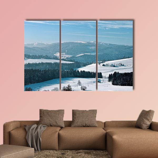 Winter In Breitnau In The Black Forest Canvas Wall Art-3 Horizontal-Gallery Wrap-25" x 16"-Tiaracle