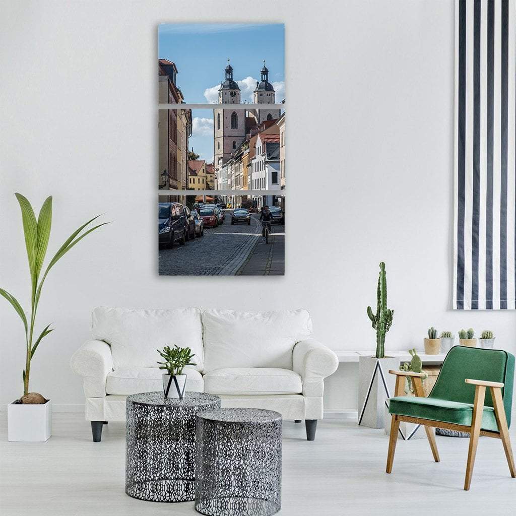 Wittenberg Church In Germany Vertical Canvas Wall Art-3 Vertical-Gallery Wrap-12" x 25"-Tiaracle
