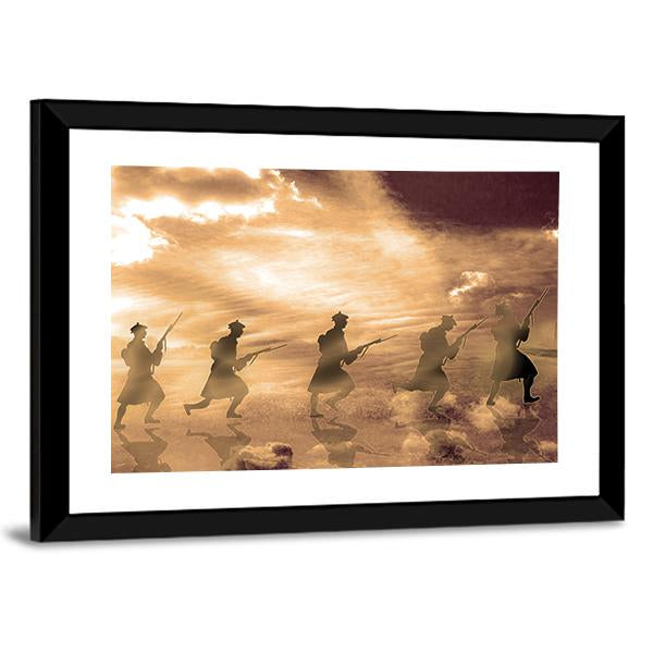 World War I In Belgium Canvas Wall Art-3 Horizontal-Gallery Wrap-25" x 16"-Tiaracle